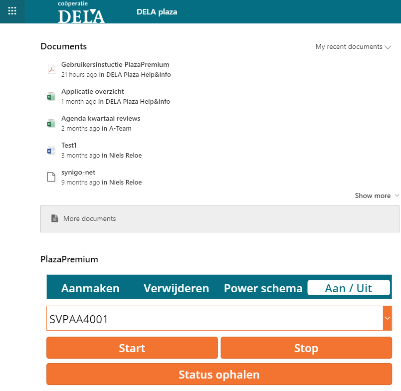 Screenshot van Portal en Werkplek bij Dela Verzekeringen
